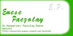 emese paczolay business card